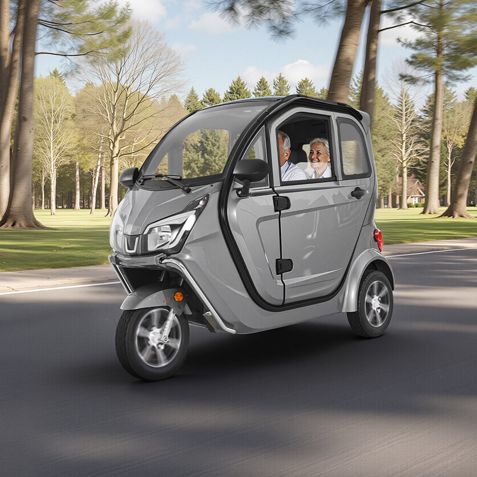 Elektrinis triratis uždaras motoroleris VEVOR YM1500DZK, 1500W