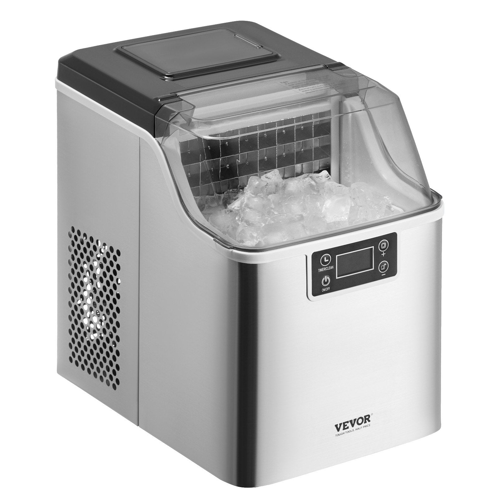 Stalinis ledo gaminimo aparatas VEVOR HZB-20AF/S, 20 kg per parą