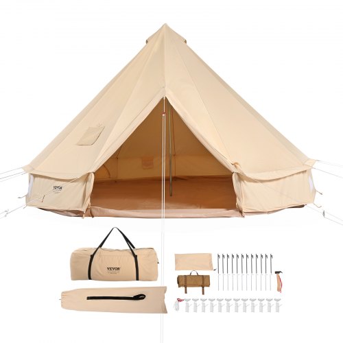 Brezentinė glampingo palapinė VEVOR ZJTM1215, 5 m skersmens
