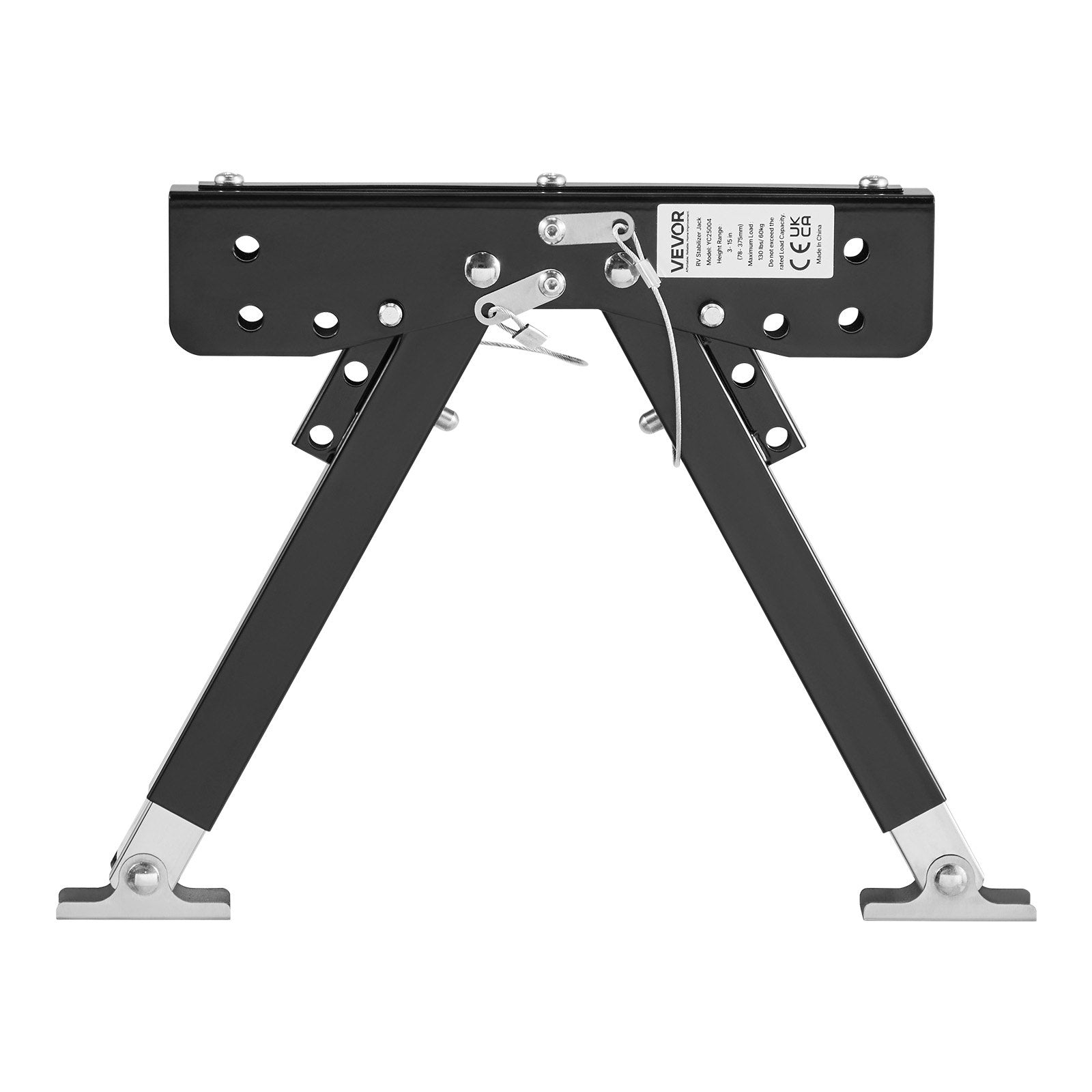 Namelio ant ratų laiptelio stabilizatorius VEVOR YC25004, reguliuojamas aukštis 76,2–381 mm