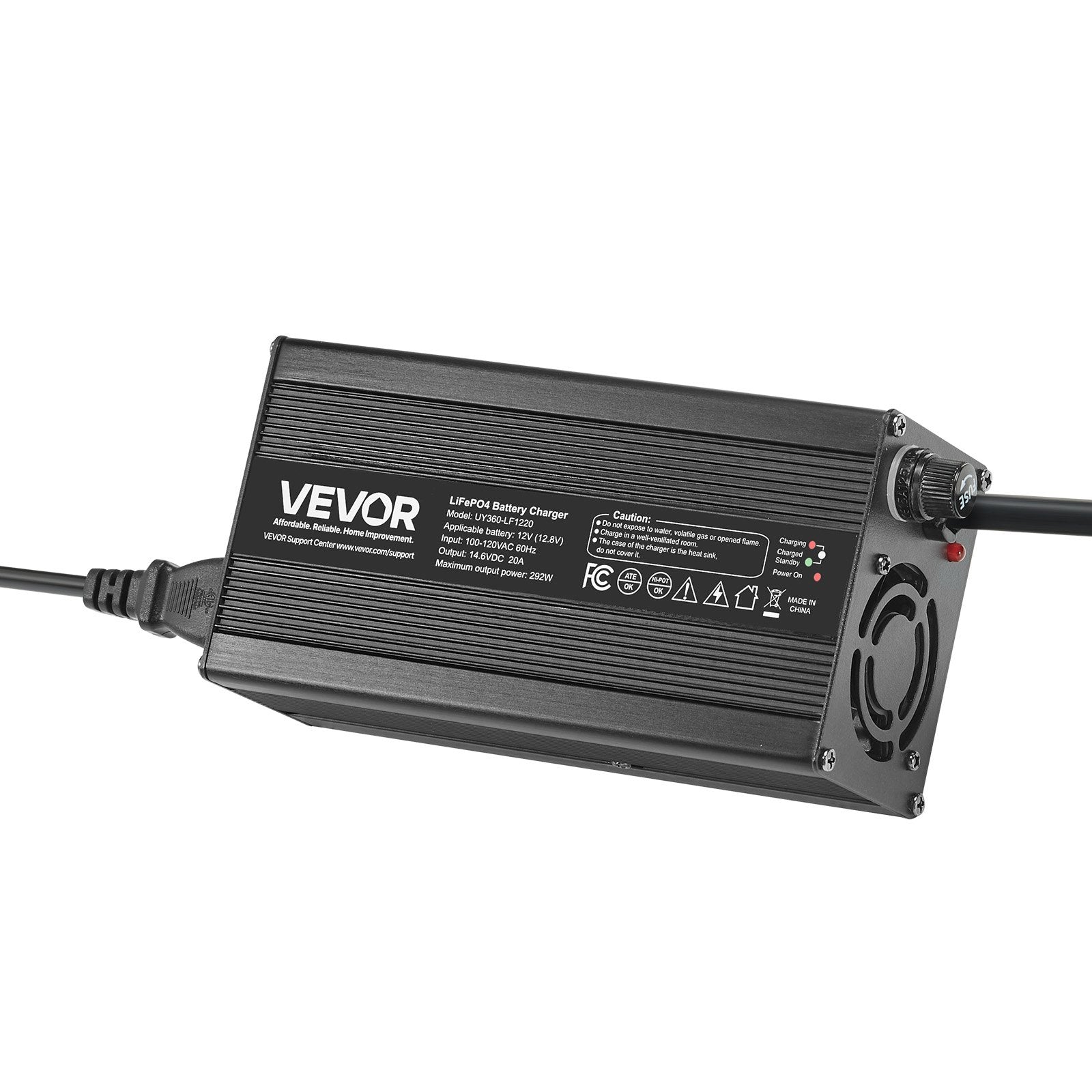 Ličio akumuliatorių įkroviklis VEVOR UY360-HF1220, 12V 20A
