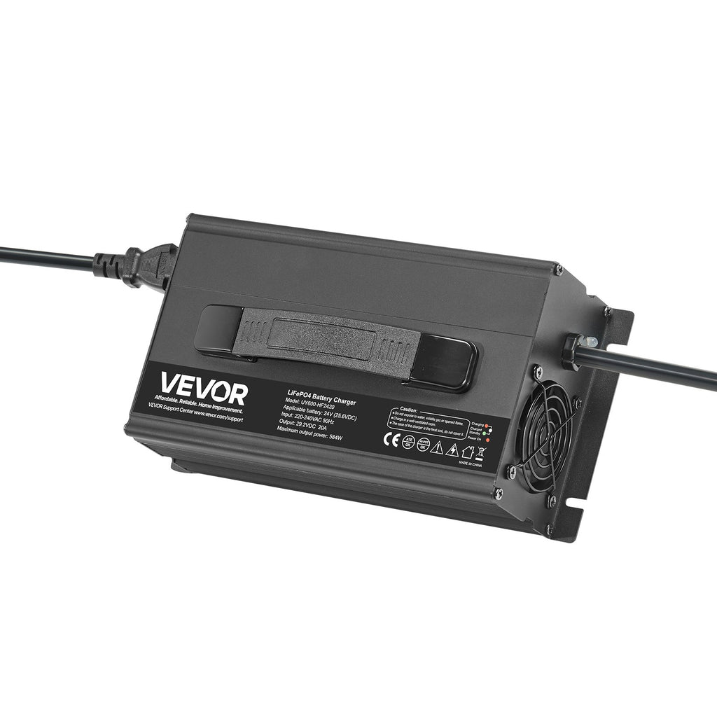 Ličio akumuliatorių įkroviklis VEVOR UY600-HF2420, 24V 20A
