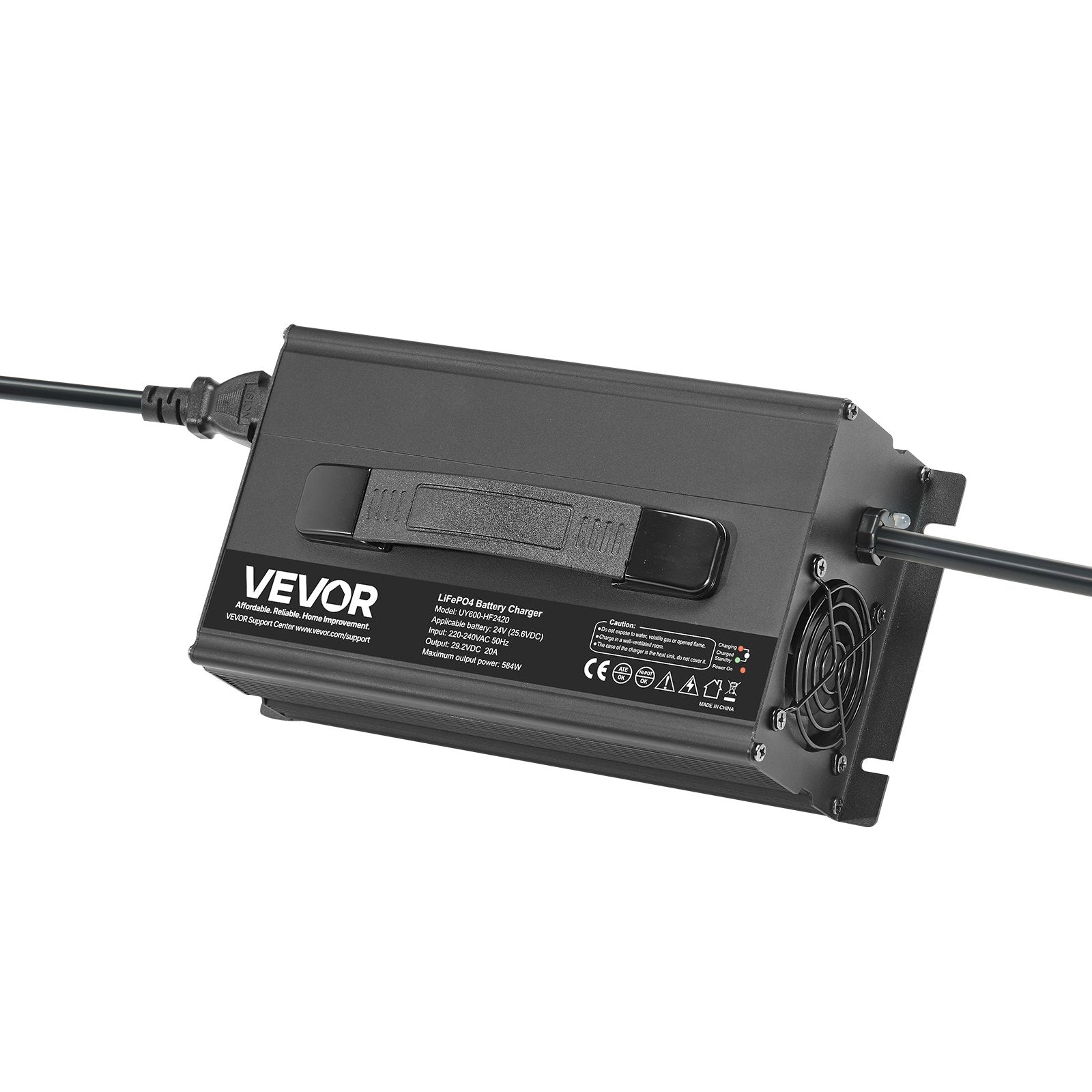 Ličio akumuliatorių įkroviklis VEVOR UY600-HF2420, 24V 20A