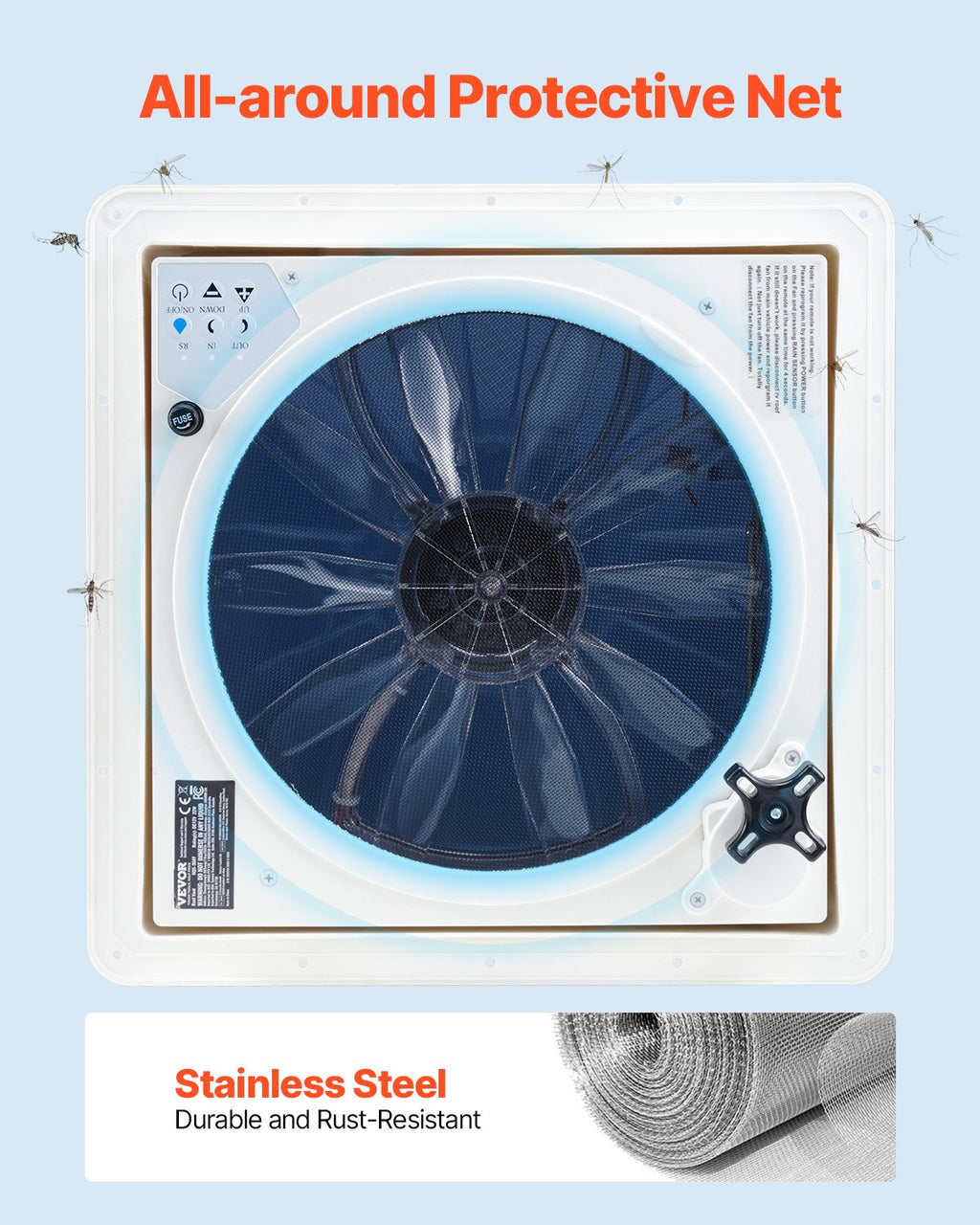 Kemperio stogo ventiliatorius VEVOR HQS-36AY, 12V