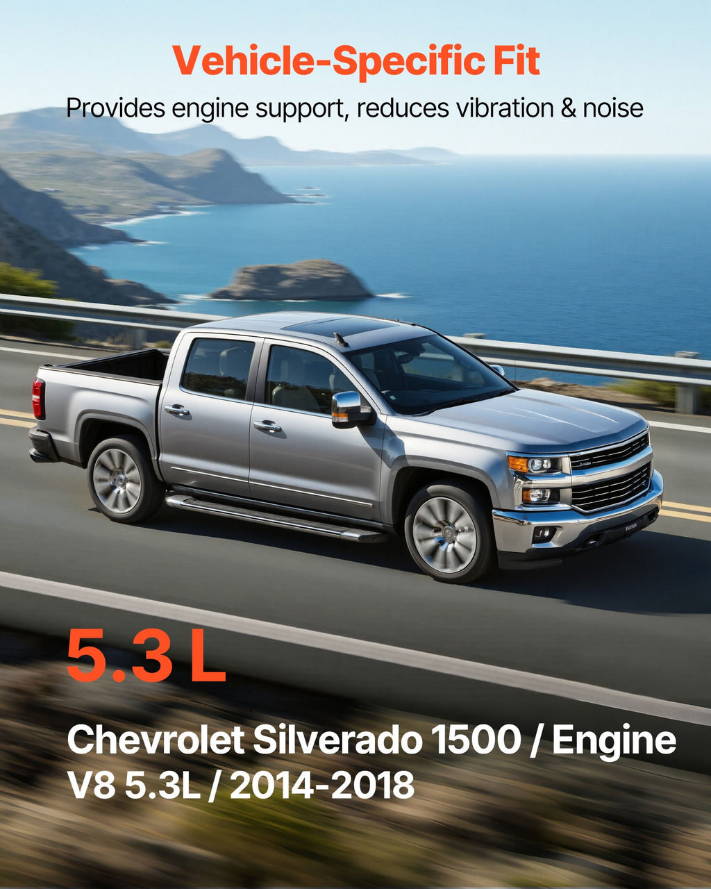 Variklio pagalvių komplektas VEVOR TZ0108, Chevrolet Silverado 1500 (2014–2018)
