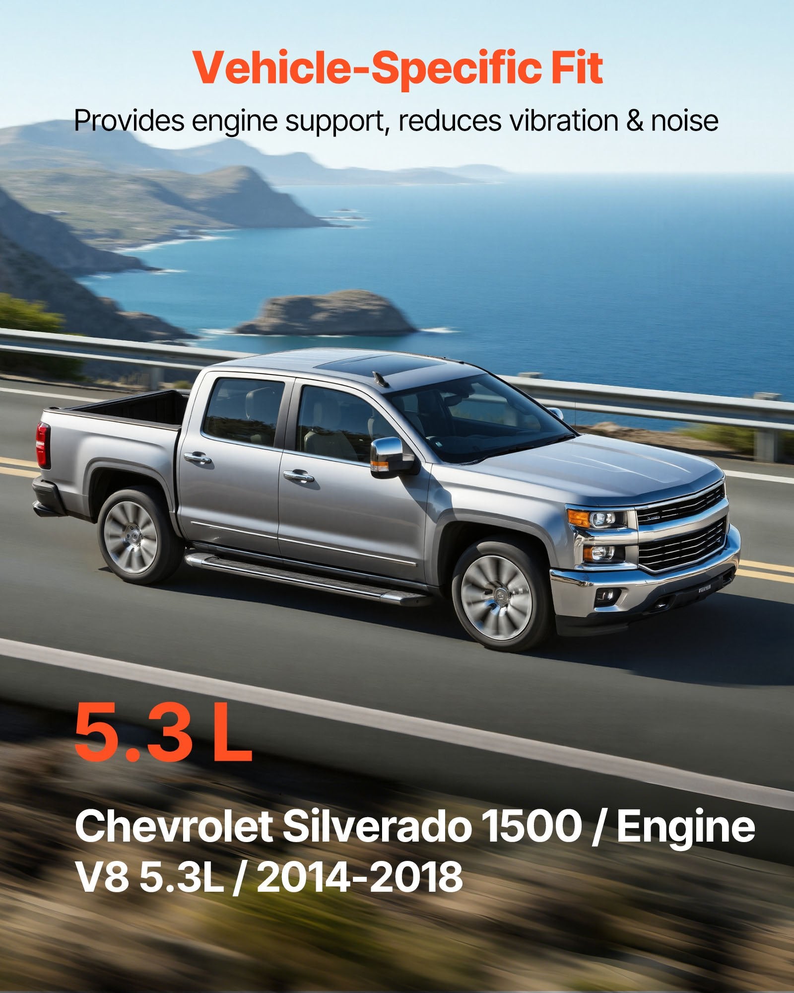 Variklio pagalvių komplektas VEVOR TZ0108, Chevrolet Silverado 1500 (2014–2018)
