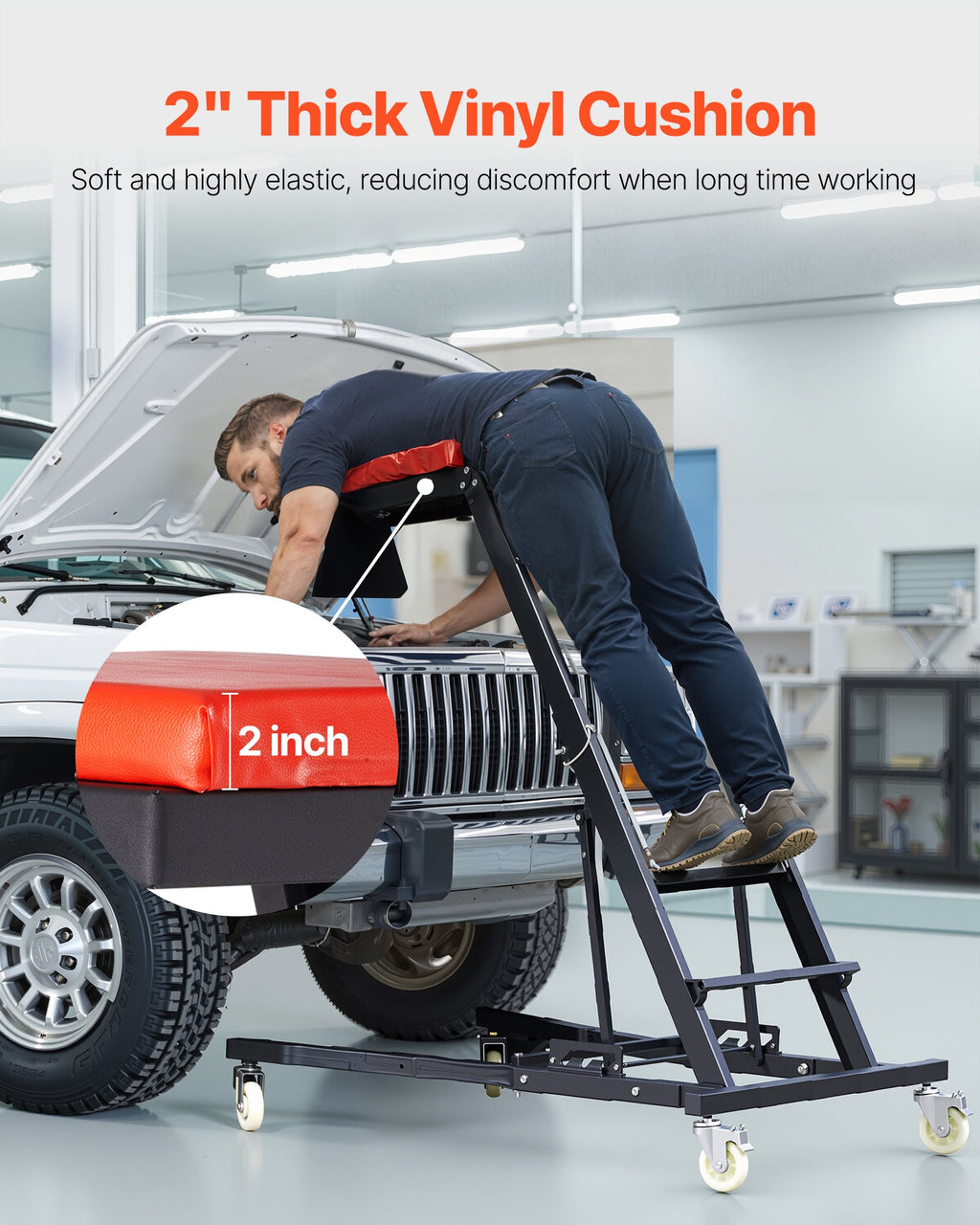 Aukštas automobilių remonto gultas VEVOR H-B, 181 kg keliamoji galia