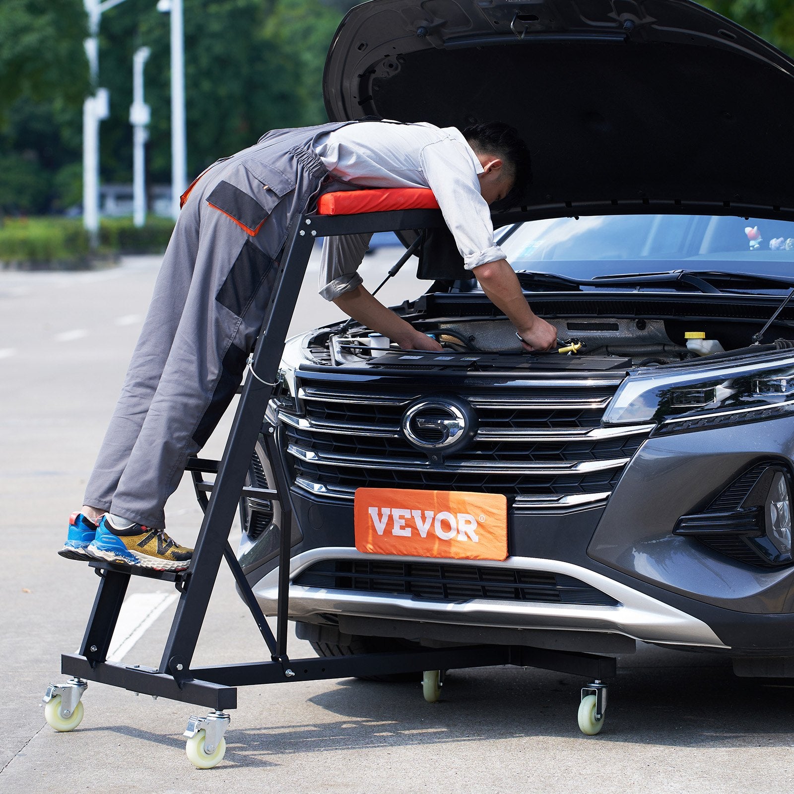 Aukštas automobilių remonto gultas VEVOR I-B, 181 kg keliamoji galia