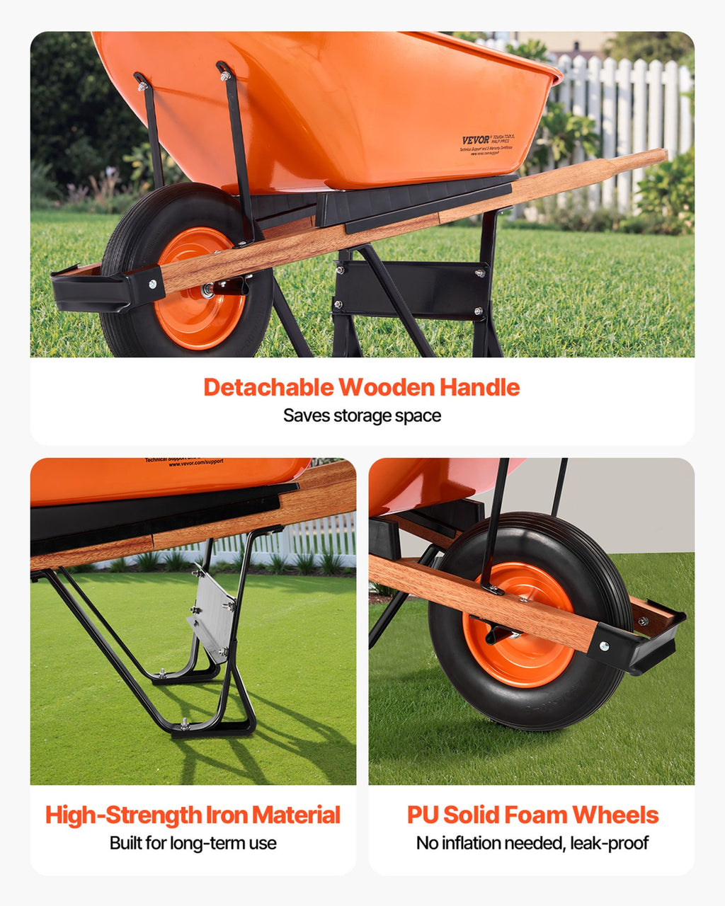 Sodo karutis VEVOR WB-007A, 150 kg keliamoji galia