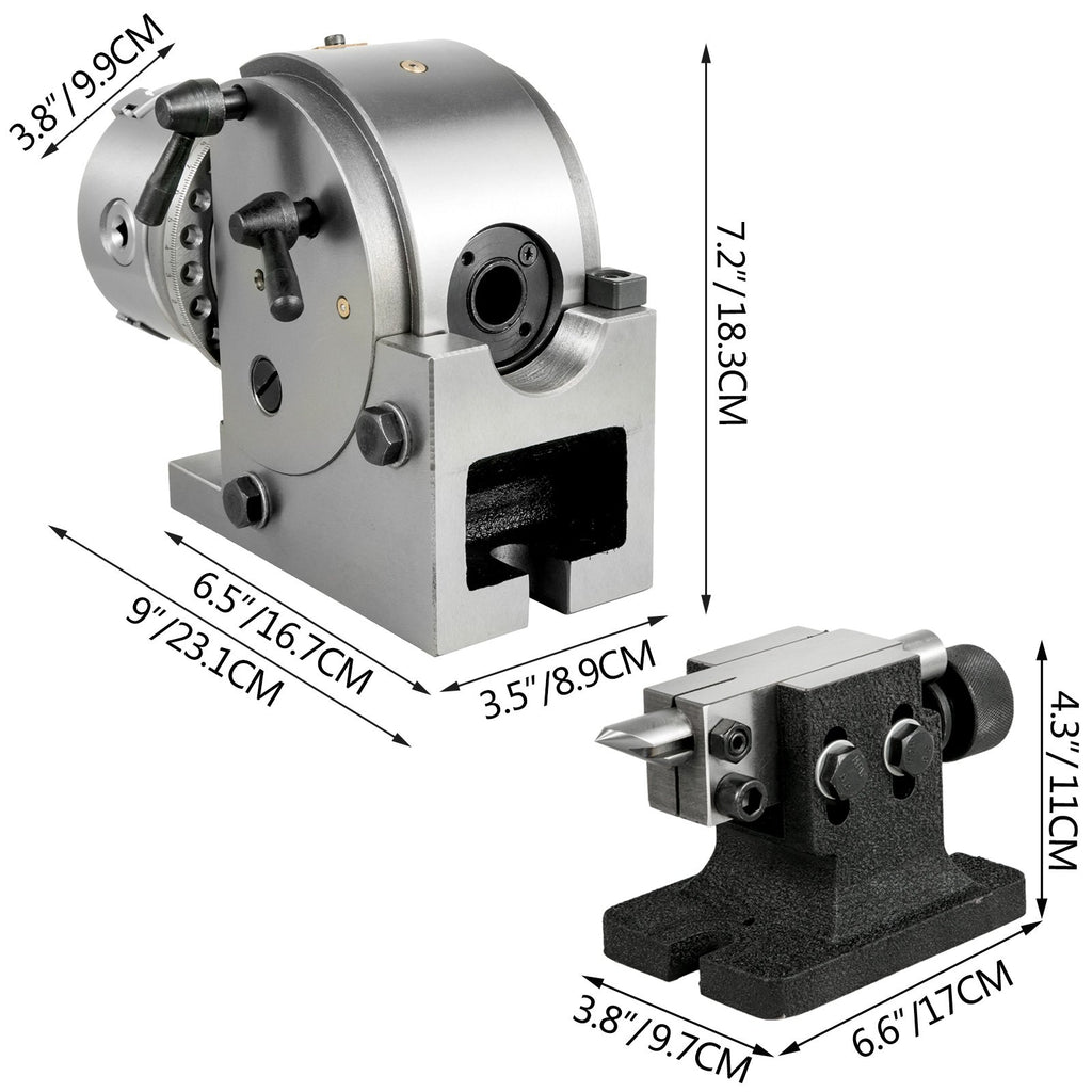 Dalinimo galvutė VEVOR BS-0, 100 mm griebtuvas