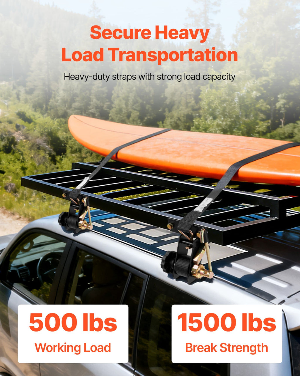 Kopėčių laikiklio tvirtinimo diržai VEVOR FCSLS3801-2, 226,8 kg apkrova