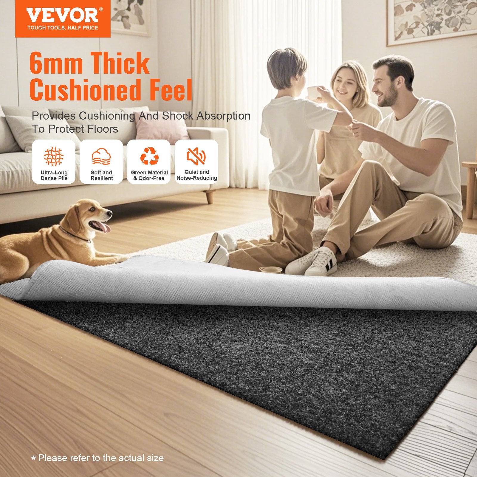 Neslystantis kilimo paklotas VEVOR FRTRPSKU9, 275x366 cm