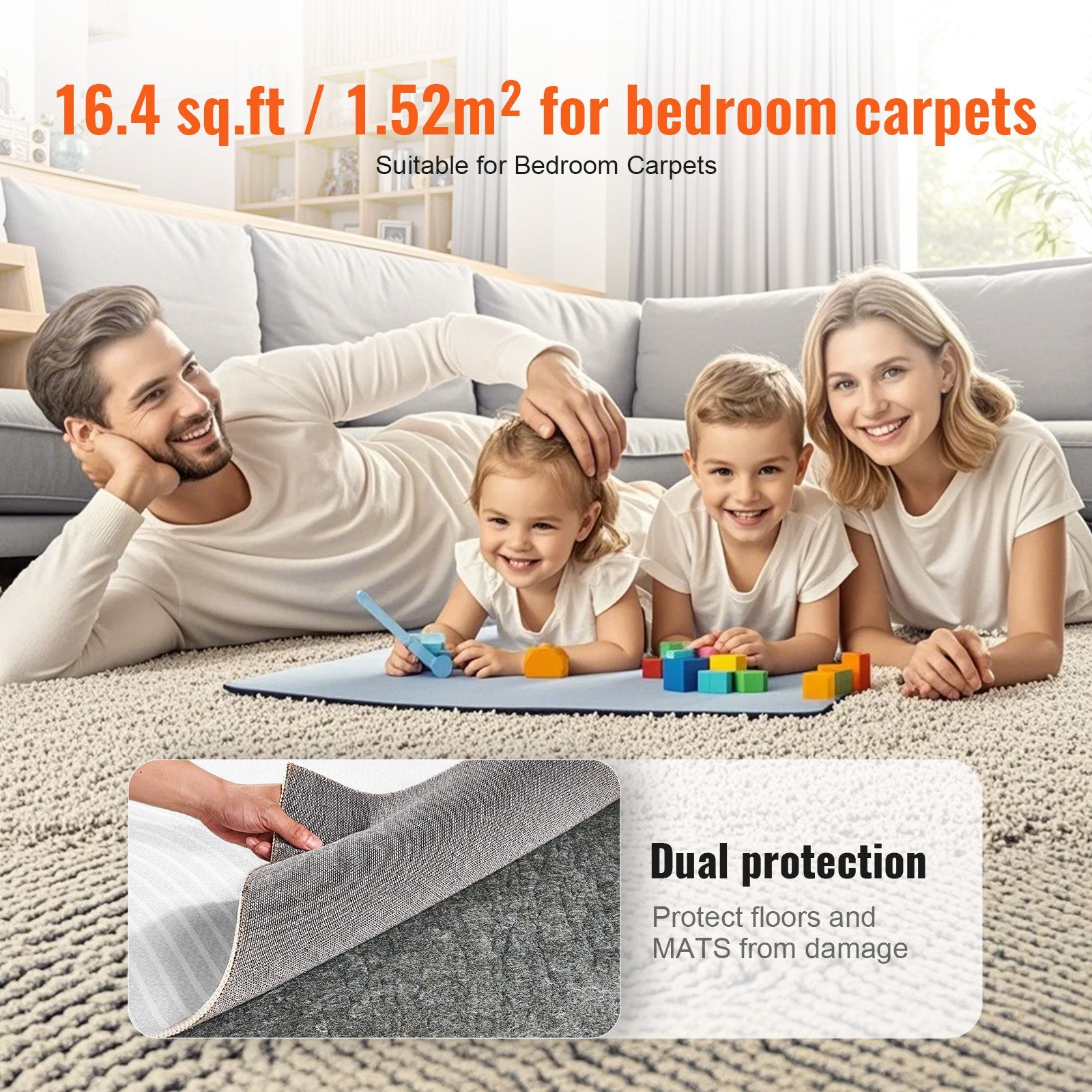 Neslystantis kilimėlio pagrindas VEVOR FRTRPSKU7, 6 mm storio