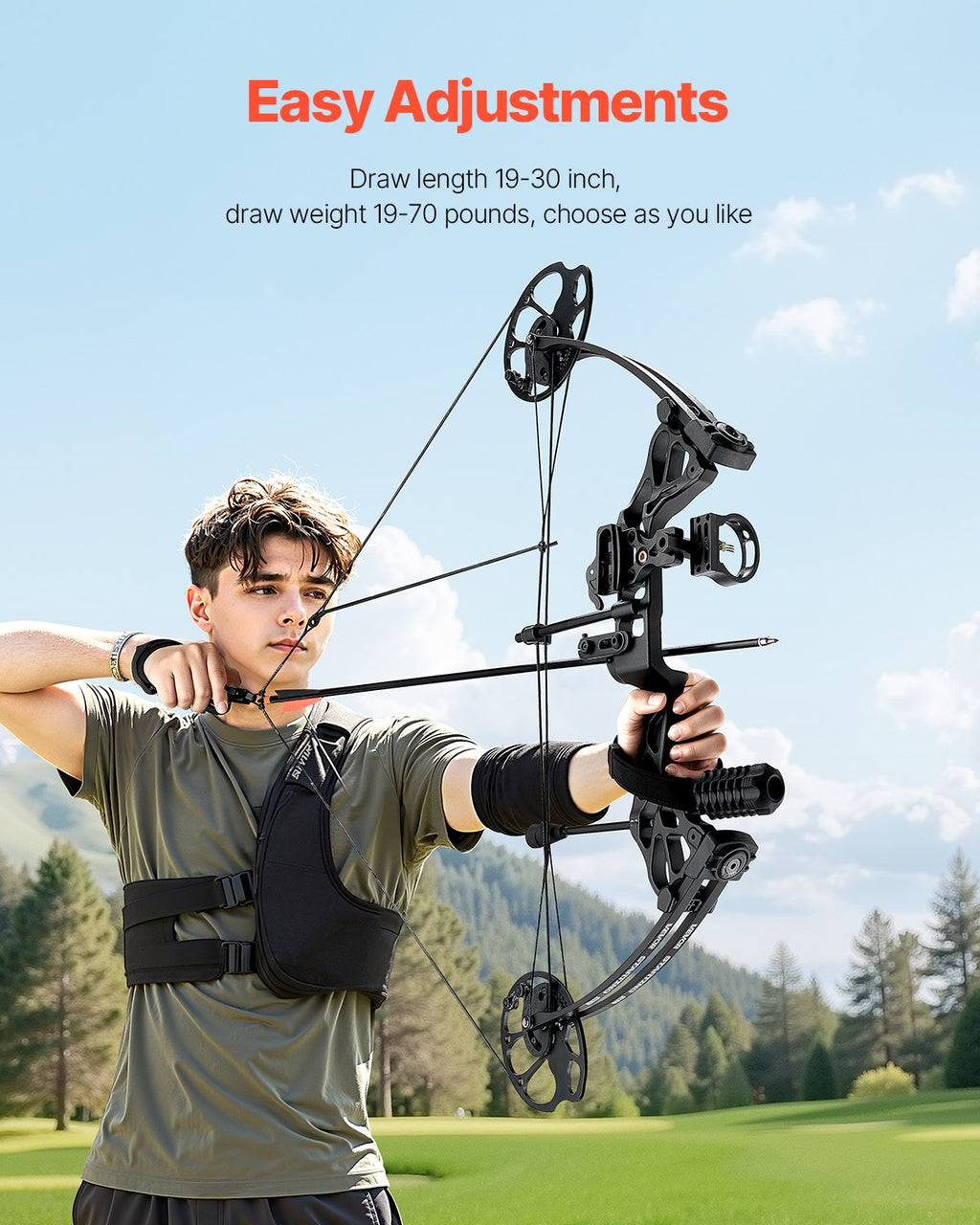 Skriemulinis lankas VEVOR EM28, 19-70 lbs