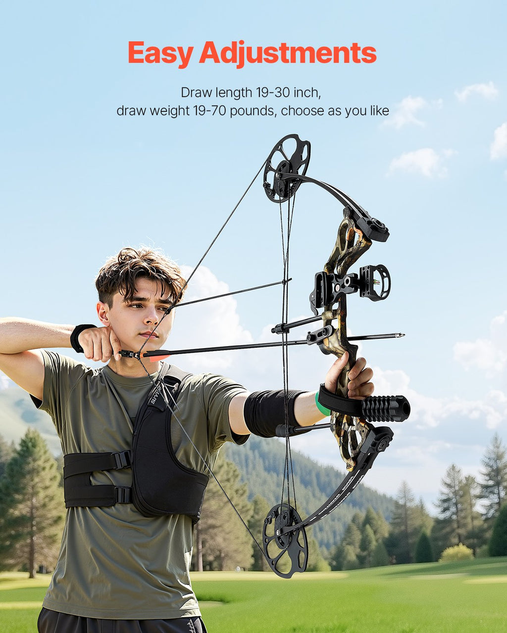 Skriemulinis lankas VEVOR EM28, 19-70 lbs
