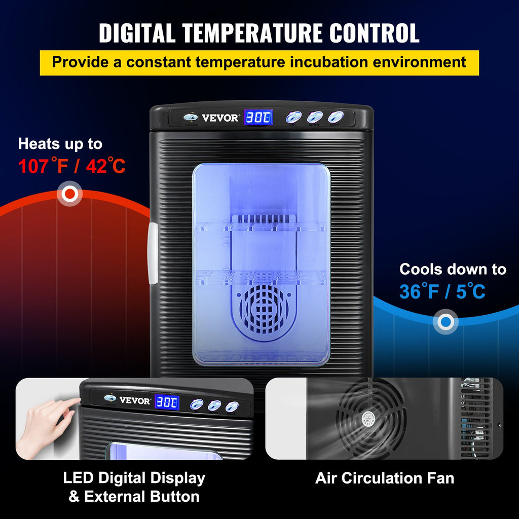 Roplių inkubatorius VEVOR 25L, 5-42°C