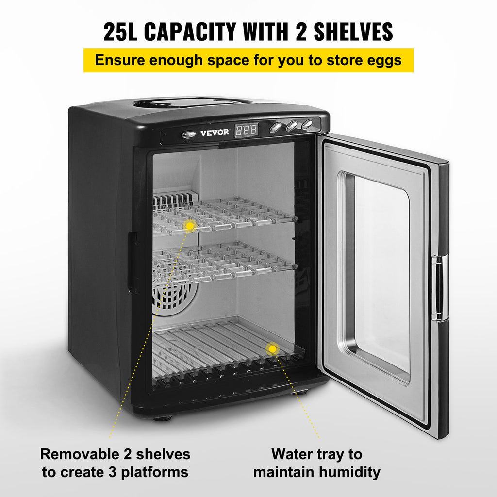 Roplių inkubatorius VEVOR 25L, 5-42°C