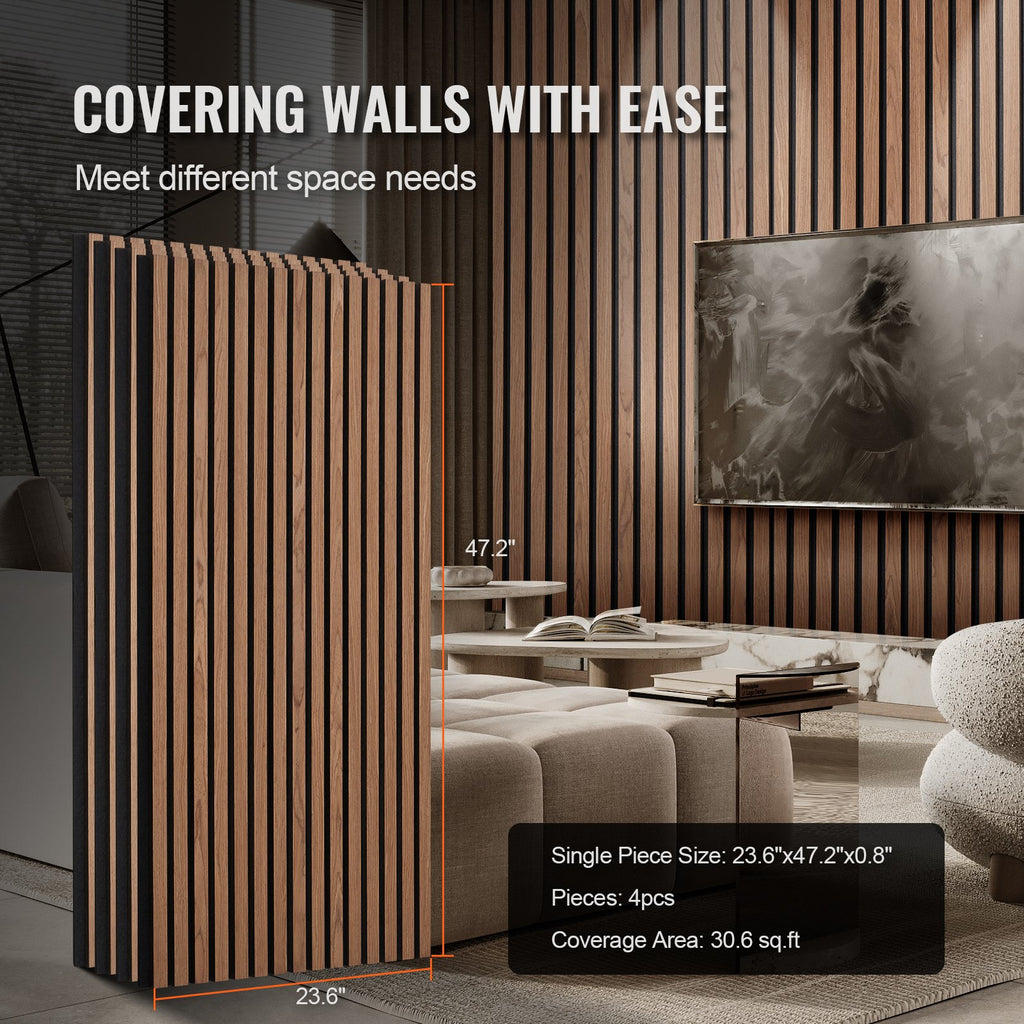 Akustinės medžio tašelių sienų panelės VEVOR LYW8292C1206, 60x120 cm
