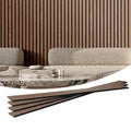 Akustinės medžio tašelių sienų panelės VEVOR LYW8292C2402, 2400x200 mm