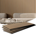 Akustinės medžio lentjuosčių sienų panelės VEVOR LYY8438S1206, 60x120 cm