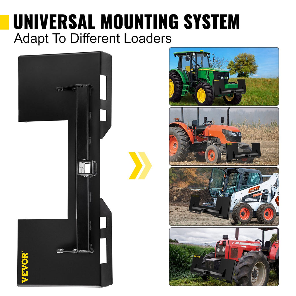 Universali tvirtinimo plokštė mini krautuvui VEVOR ANZB-HS14, 1360 kg keliamoji galia
