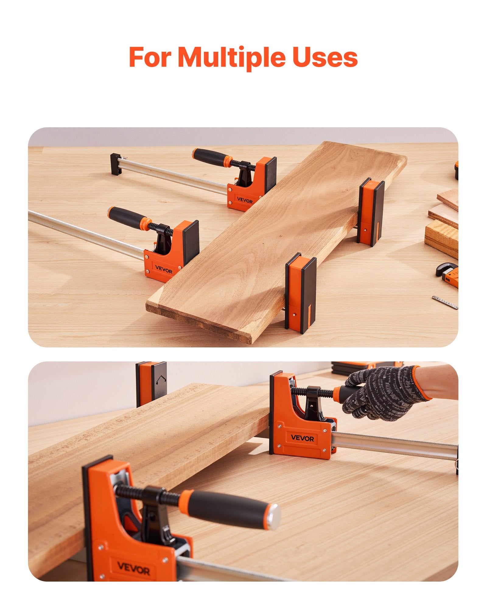 Lygiagrečių spaustuvų rinkinys VEVOR F1500-24-2P, 60,96 cm