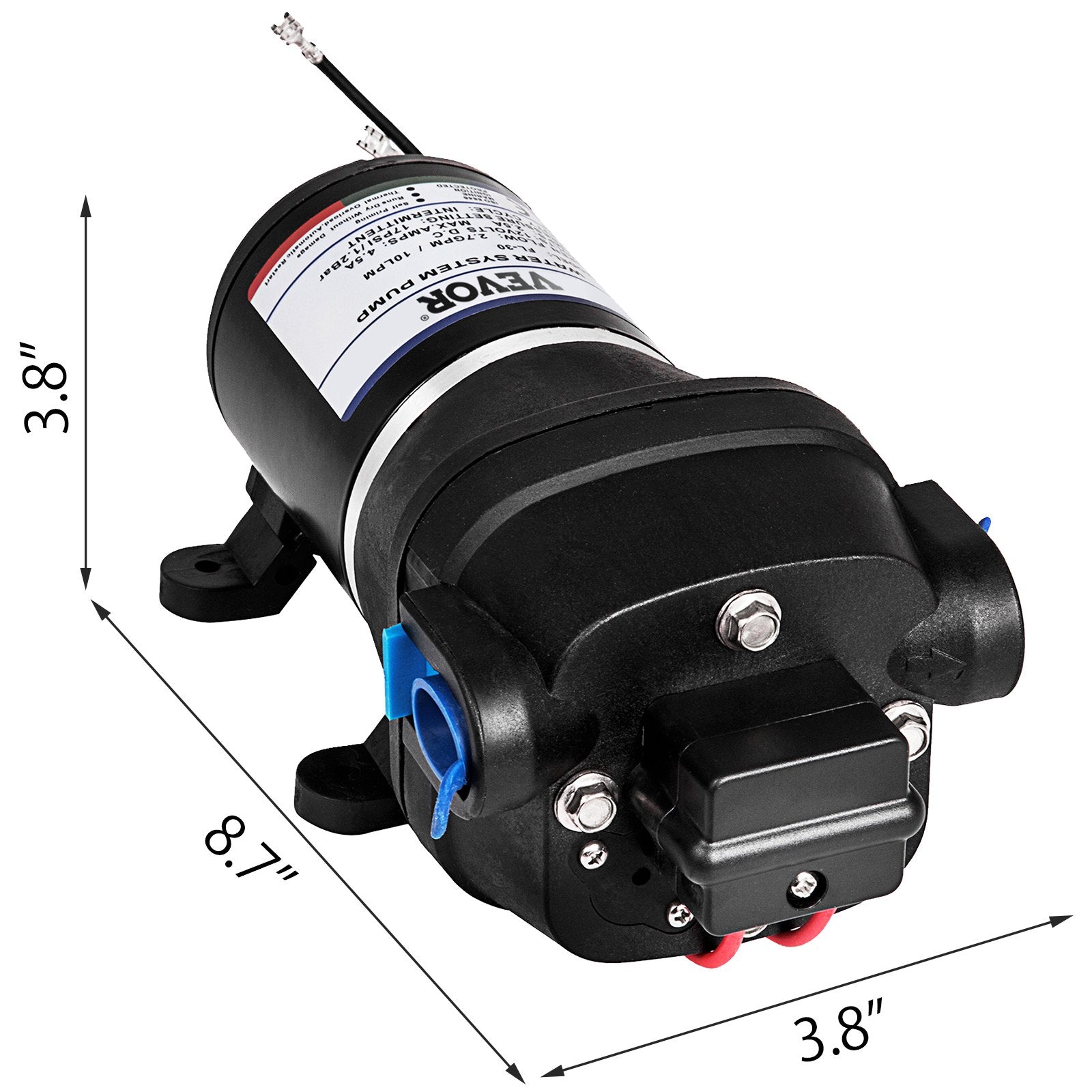 Membraninis vandens siurblys VEVOR FL-30, 12V, 10 l/min