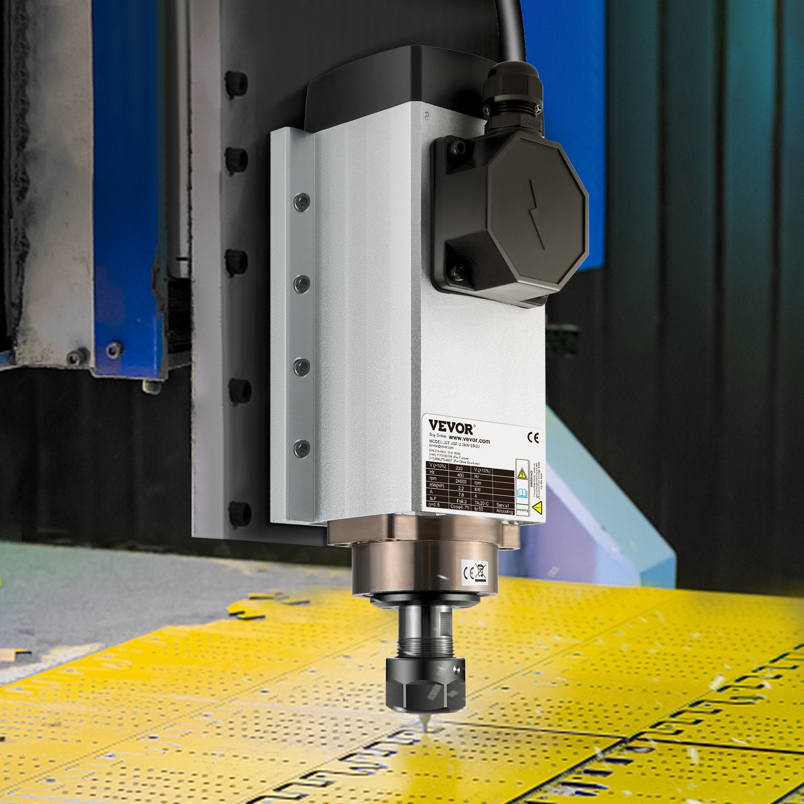 Oru aušinamas suklio variklis VEVOR 2.2 kW, 24000 RPM