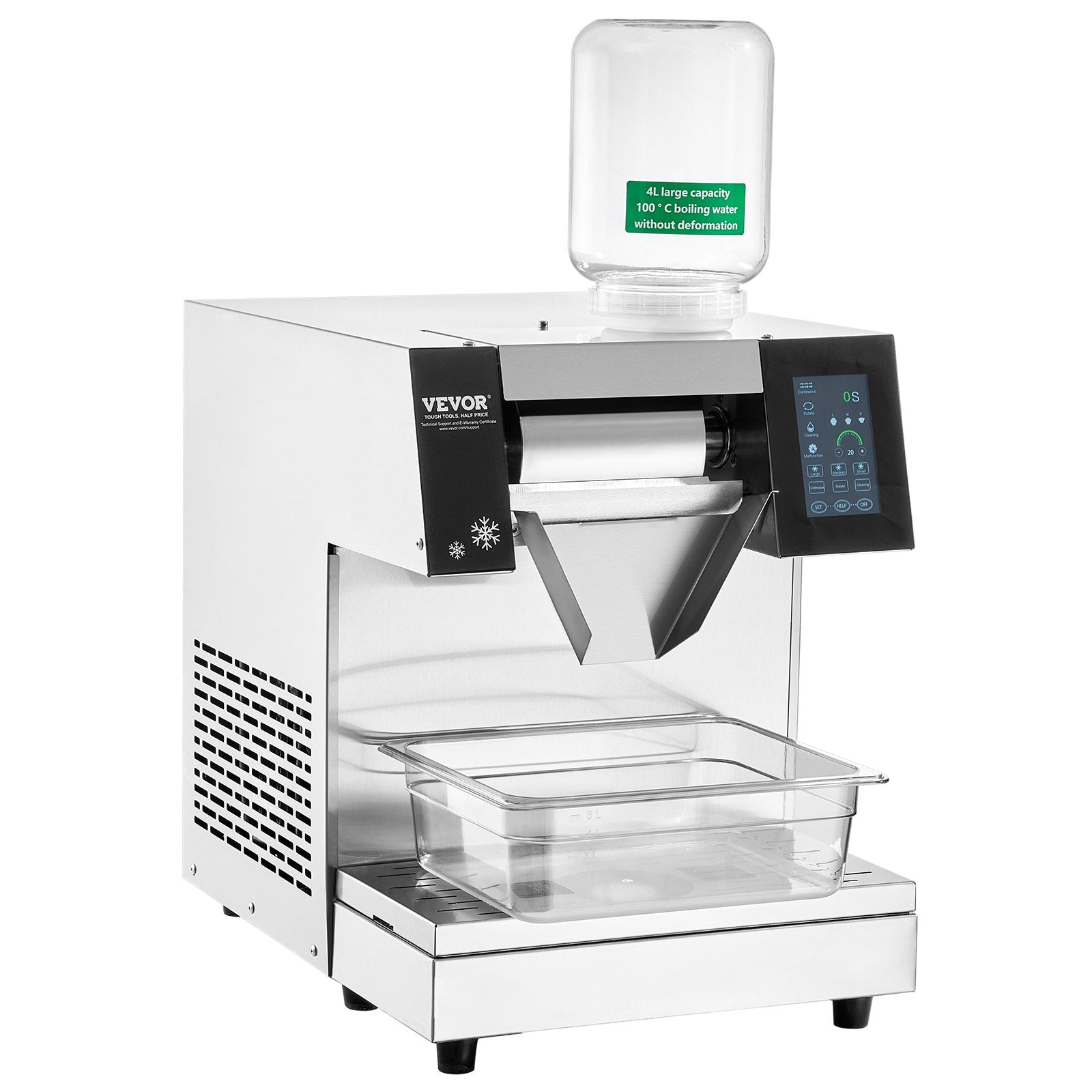 Pramoninis snaigių ledo gaminimo aparatas VEVOR QLX260F15-1, 260 kg/24 val.