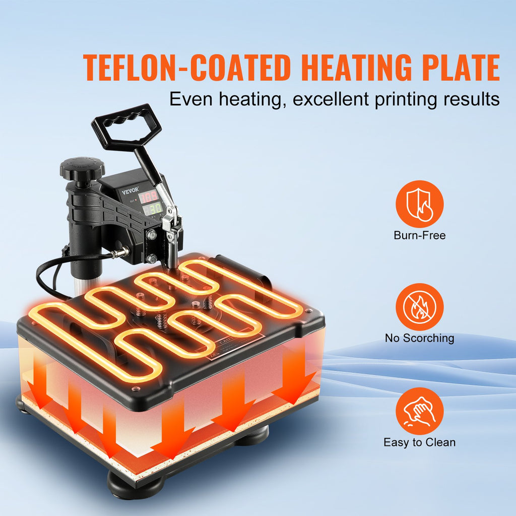 Termopresas VEVOR 8-in-1, 38x30 cm