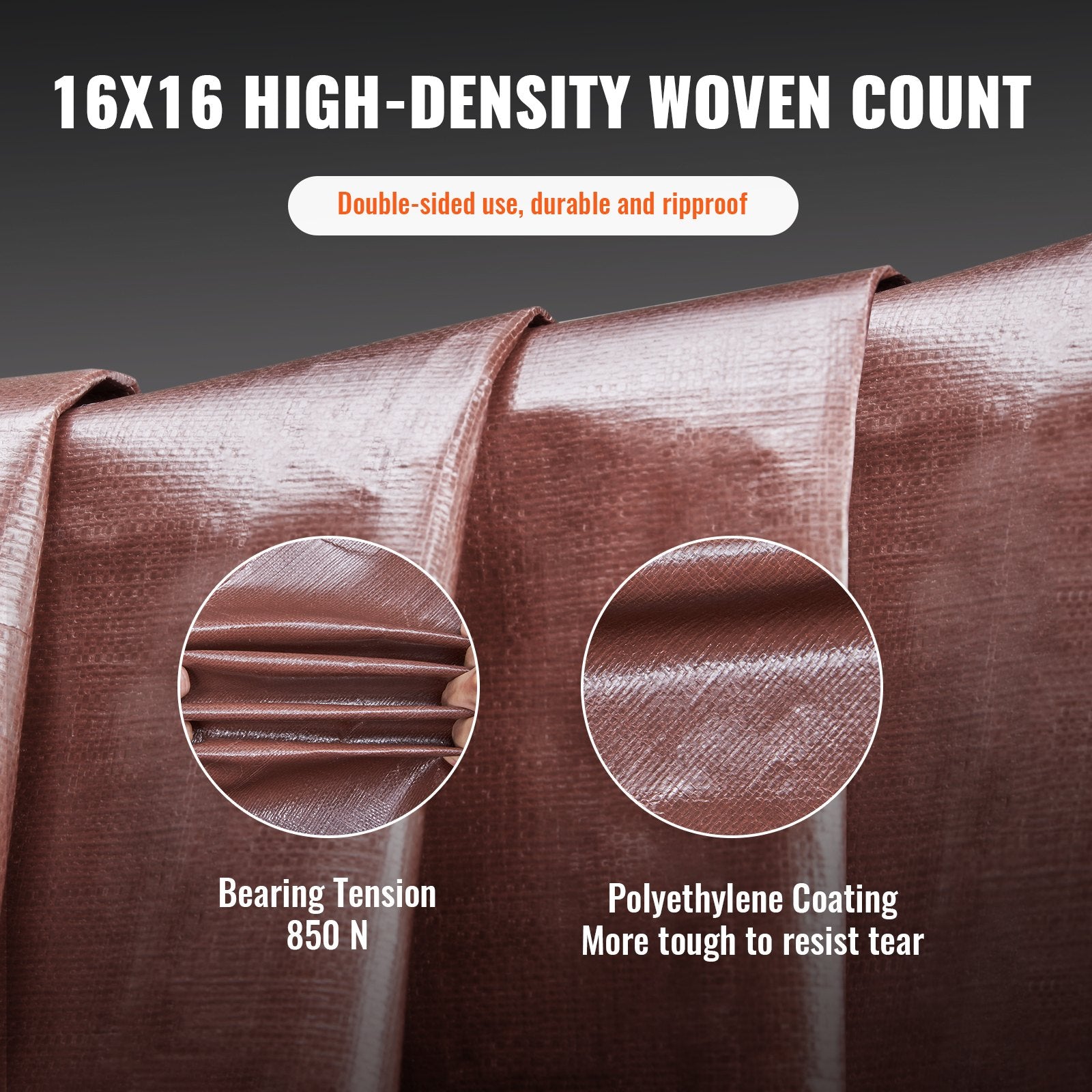 Tentinis uždangalas VEVOR 6,1 x 12,2 m, 0,41 mm storio