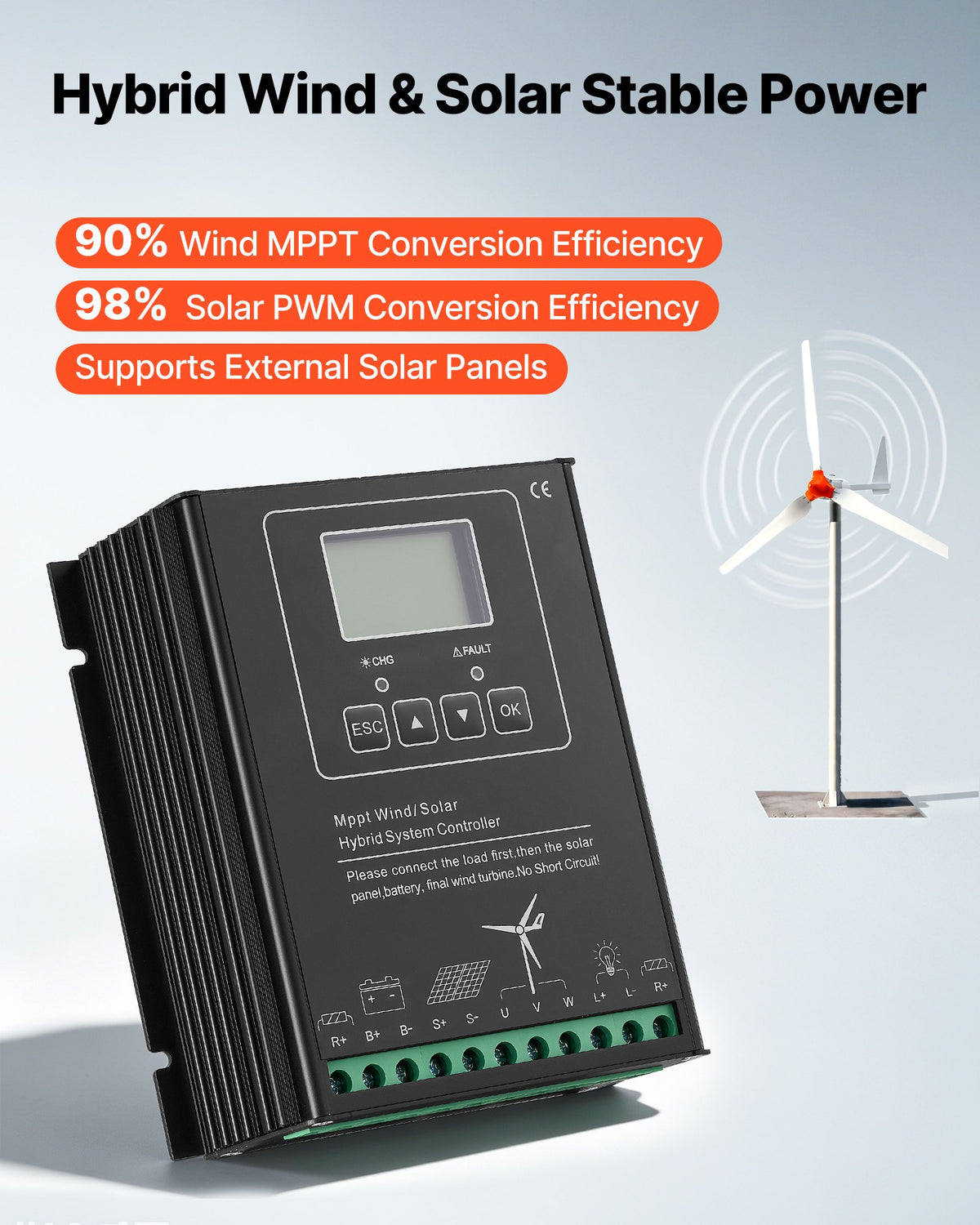 Vėjo jėgainė VEVOR FD2000W, 1500W 24V