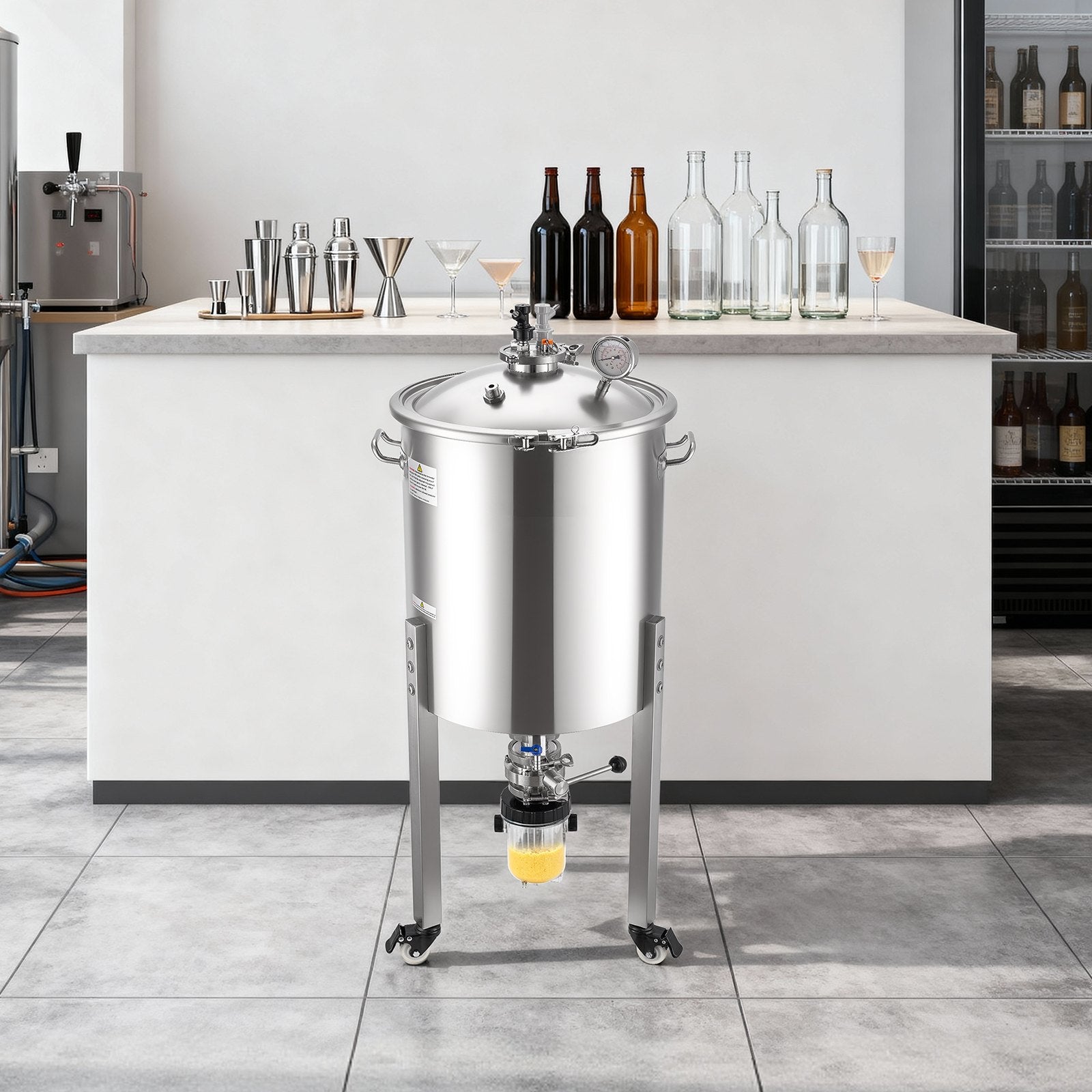 Konusinis fermentatorius VEVOR F60S02, 60 l