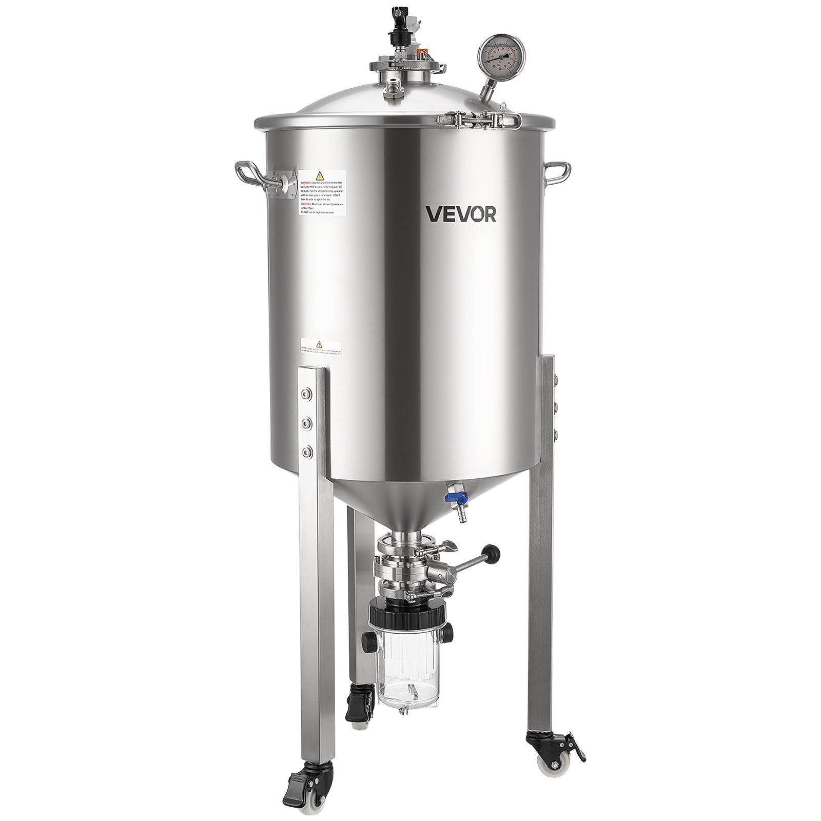 Konusinis fermentatorius VEVOR F60S02, 60 l