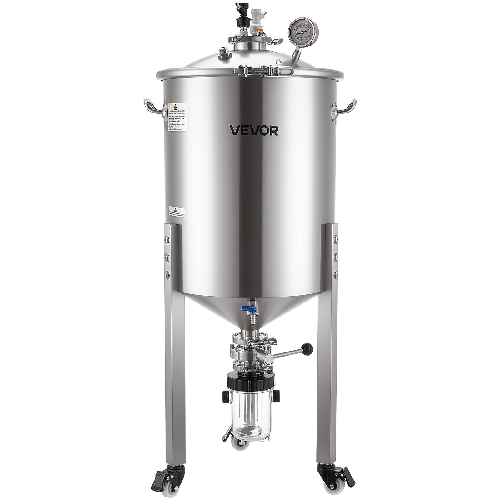 Konusinis fermentatorius VEVOR F60S02, 60 l