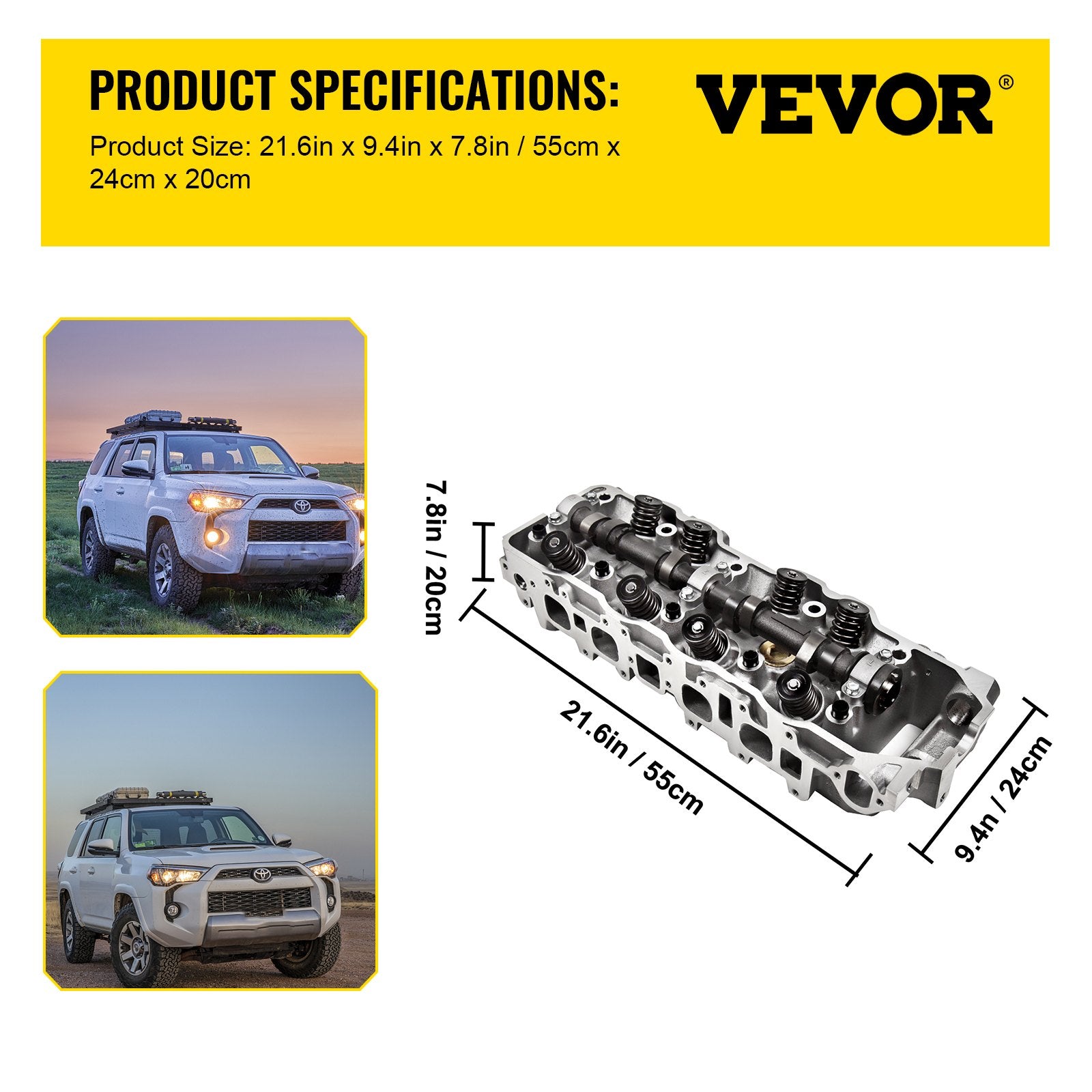Cilindrų galvutė VEVOR Toyota 4Runner / Pickup, 2.4L