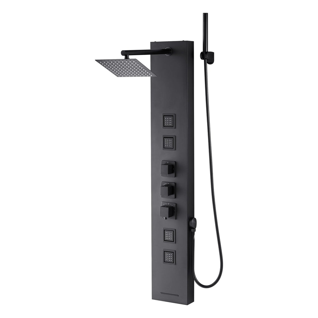 Dušo panelė VEVOR 7015FY, 124 cm nerūdijančio plieno