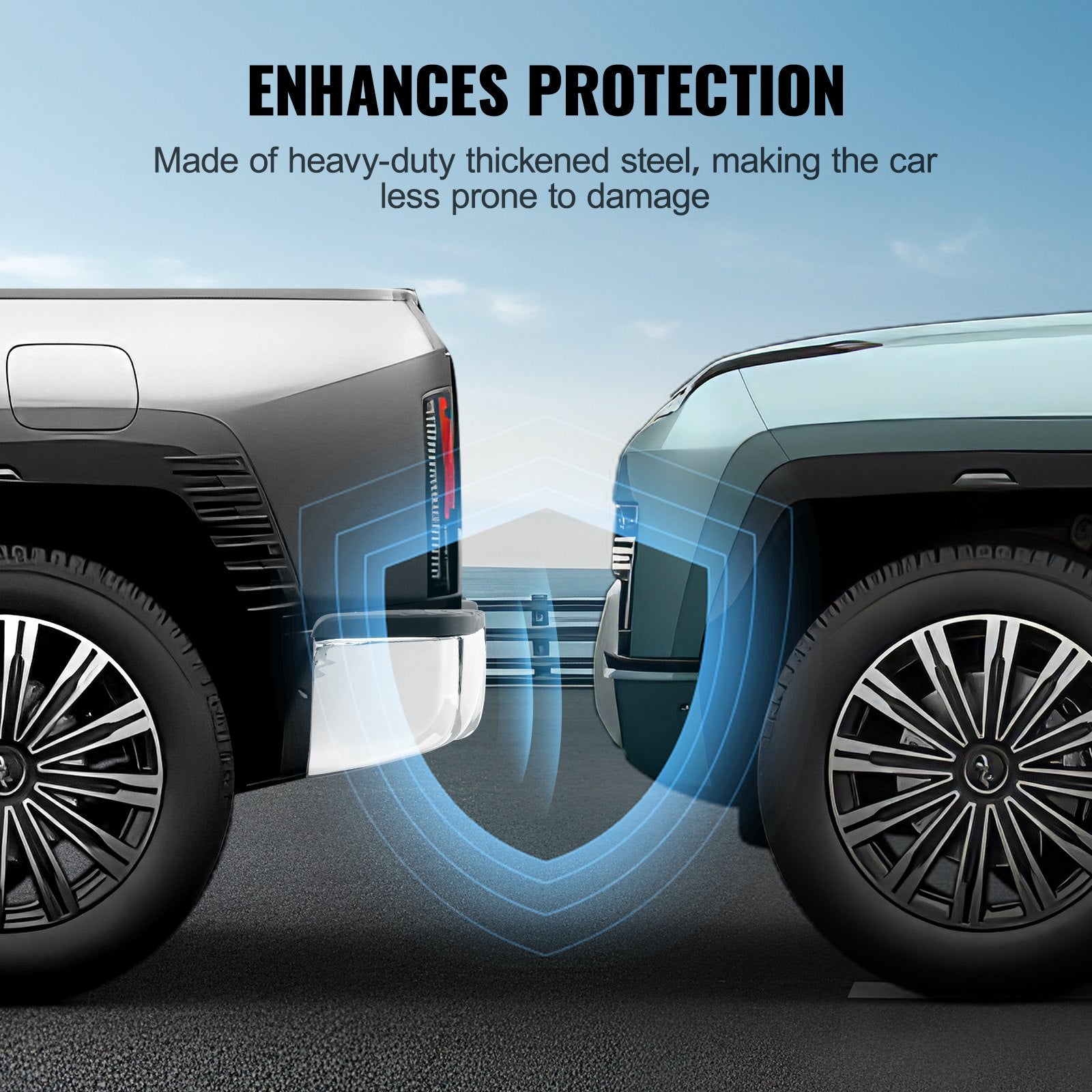 Galinis bamperis su laipteliu VEVOR Toyota Tundra (2007-2013), chromuotas plienas