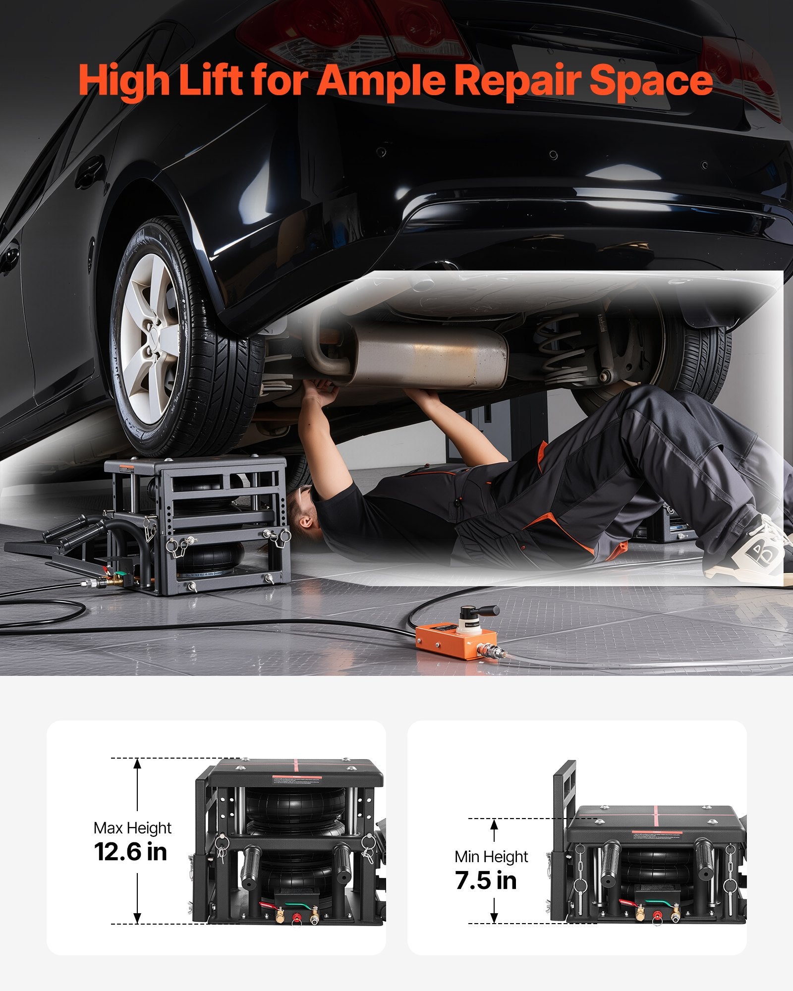 Pneumatiniai automobilių keltuvai-rampos VEVOR HR-PD01, 5 t
