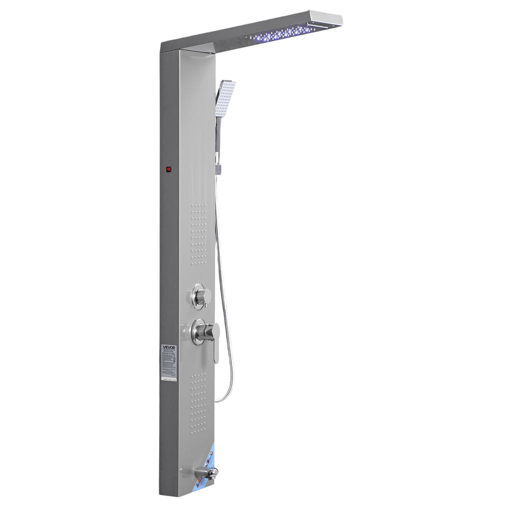 Dušo panelė VEVOR 6012FL, 134,5 cm nerūdijančio plieno