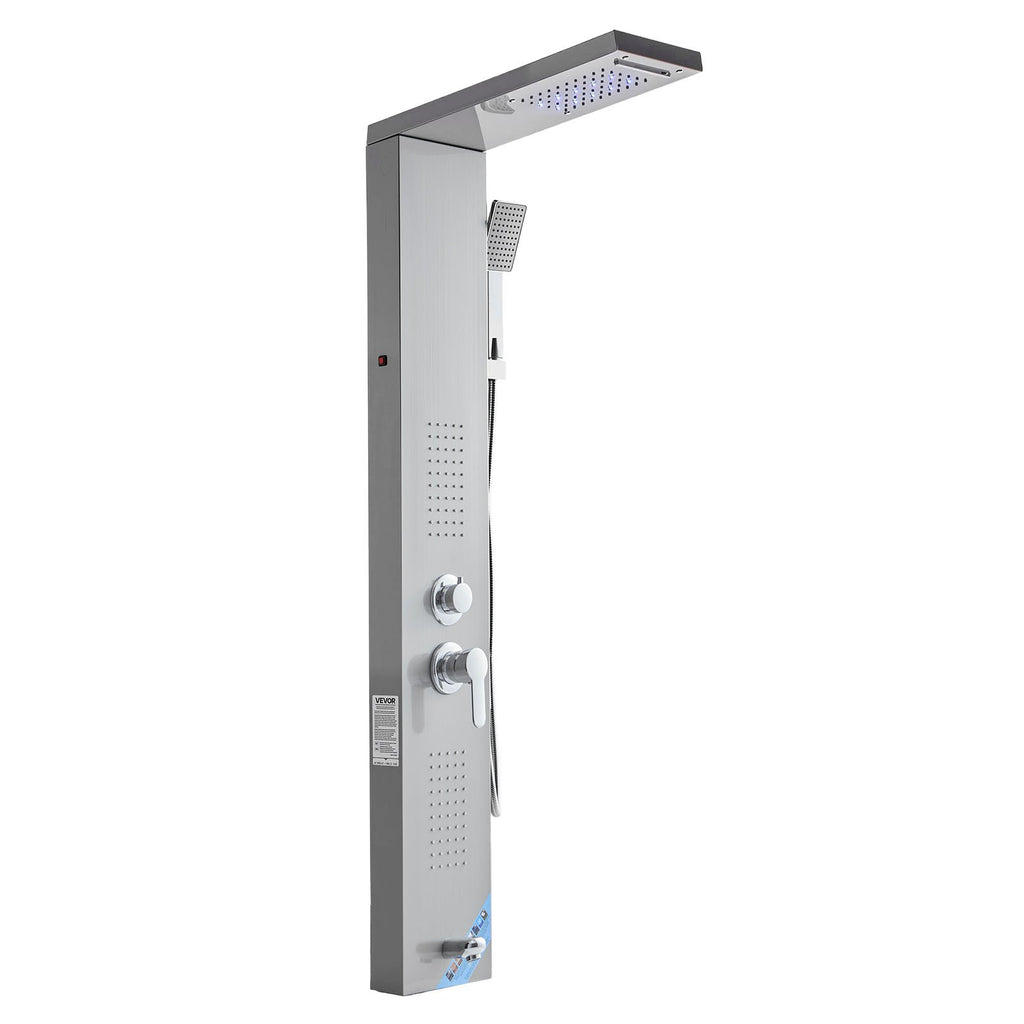 Dušo panelė VEVOR 6012FL, 134,5 cm nerūdijančio plieno