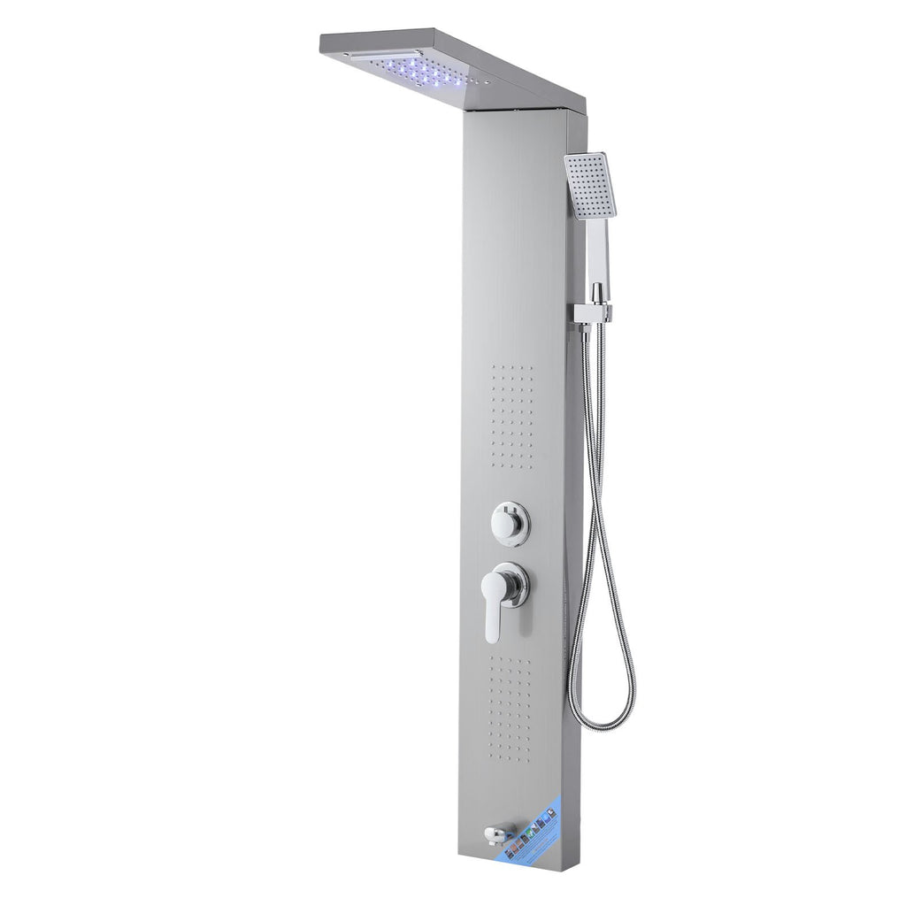 Dušo panelė VEVOR 6012FL, 134,5 cm nerūdijančio plieno