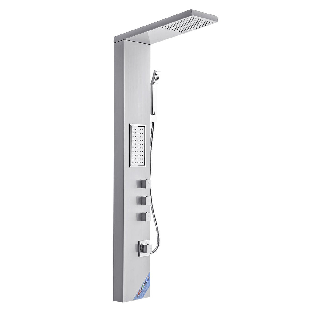 Dušo panelė VEVOR 5017FL, 134,5 cm nerūdijančio plieno