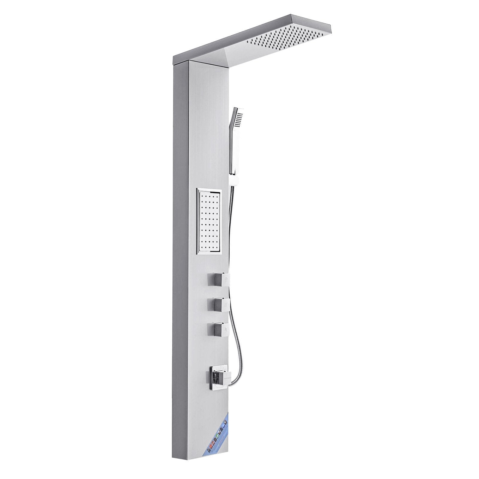 Dušo panelė VEVOR 5017FL, 134,5 cm nerūdijančio plieno