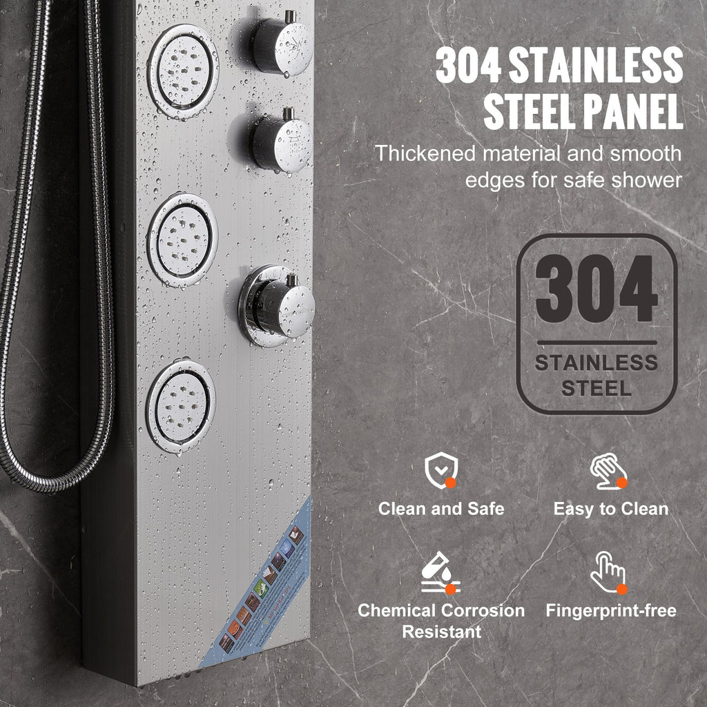 Dušo panelė VEVOR 8015FL, 4 funkcijos