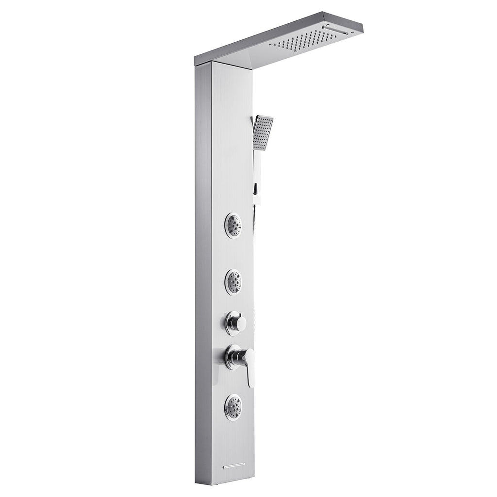 Dušo panelė VEVOR 1049FL, 134,5 cm nerūdijantis plienas