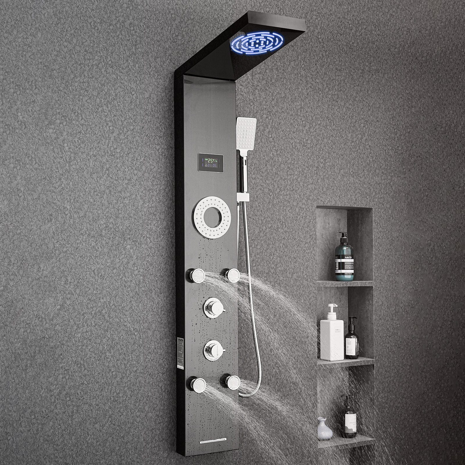 Dušo panelė VEVOR 8108FH, 134,5 cm
