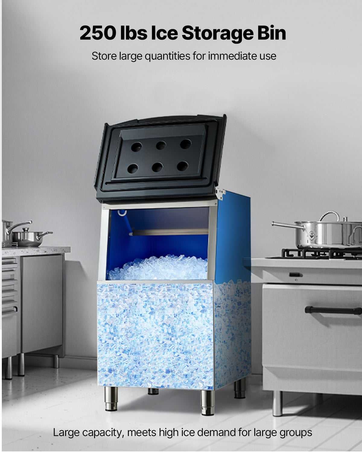 Ledo saugojimo talpa VEVOR LSB250, 113 kg talpa