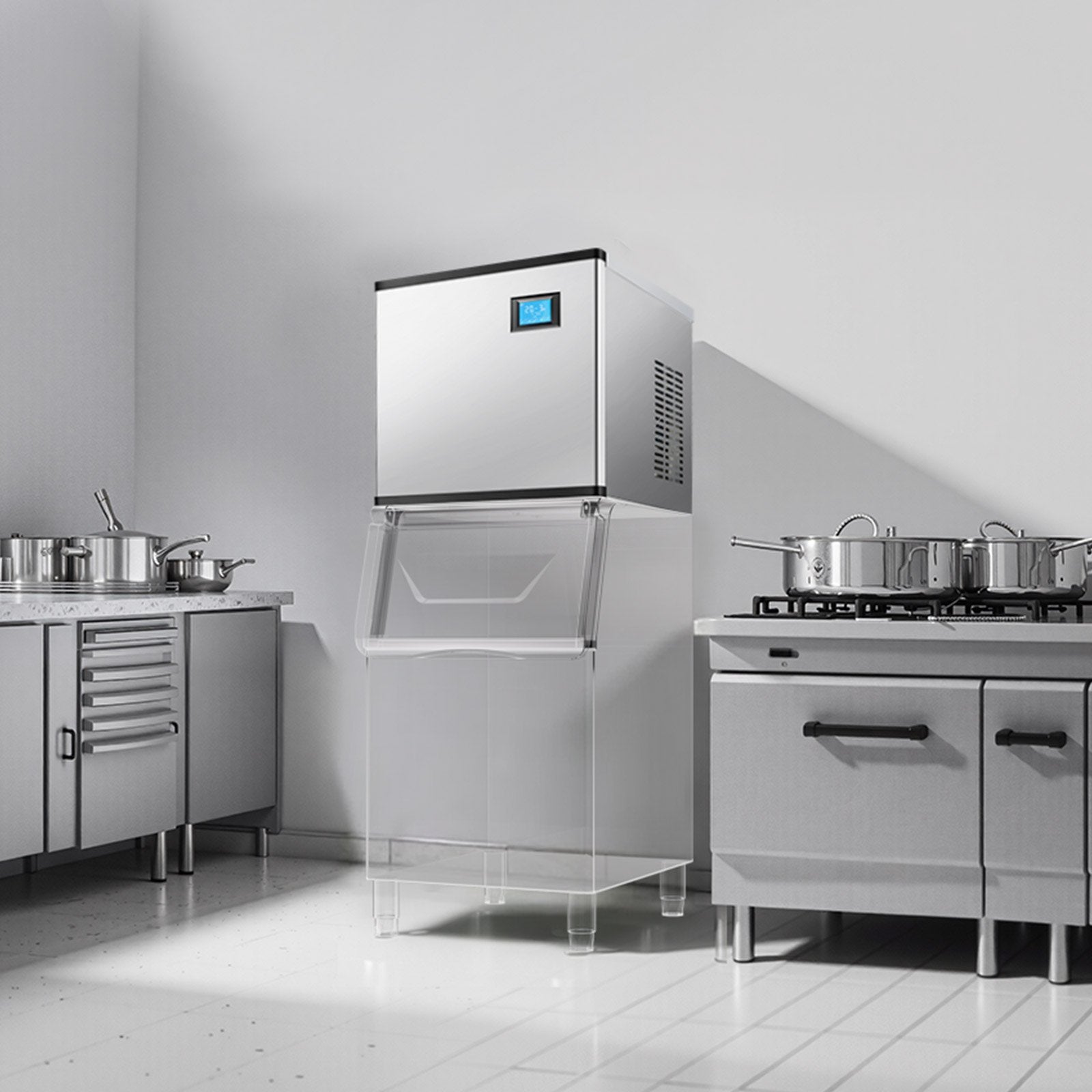 Pramoninis ledo generatorius VEVOR SKF-300BLS, 136 kg/24 val.