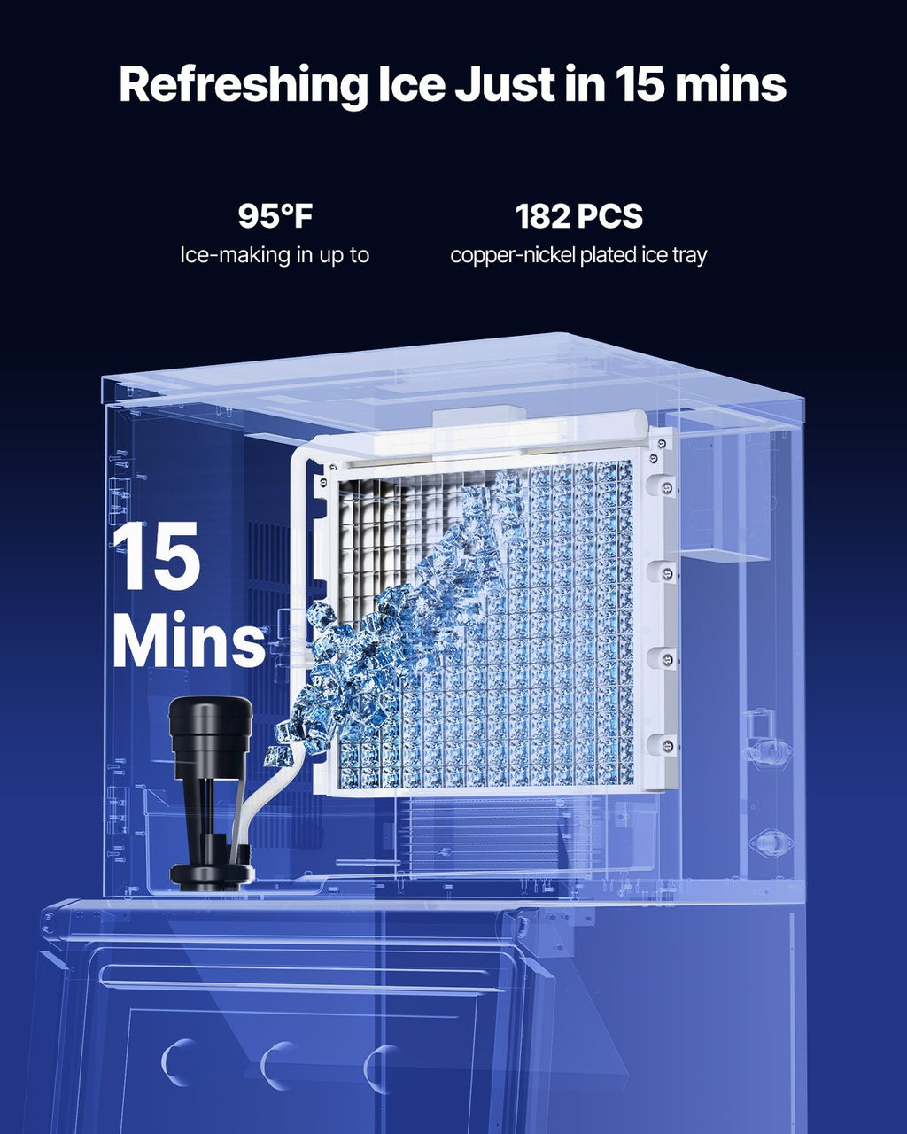 Pramoninis ledo generatorius VEVOR SKF-500BLS, 226 kg/24 val.